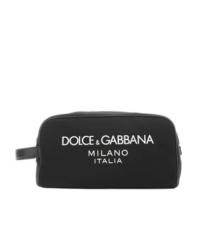 DOLCE & GABBANA DOLCE GABBANA LOGO PRINTED BEAUTY CASE