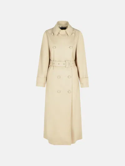 DOLCE & GABBANA 'OVER' BEIGE POLYESTER BLEND TRENCH COAT