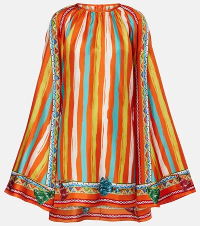 DOLCE & GABBANA OVERSIZED STRIPED SILK SHIRT