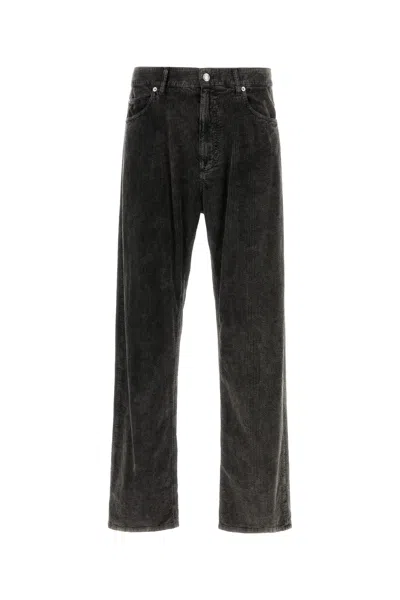 DOLCE & GABBANA DOLCE & GABBANA CHARCOAL STRETCH CORDUROY PANT