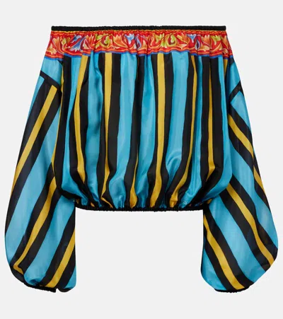 DOLCE & GABBANA PATTERNED SILK TOP