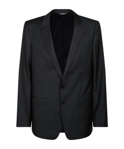 DOLCE & GABBANA DOLCE  GABBANA PINSTRIPED SINGLE-BREASTED BLAZER