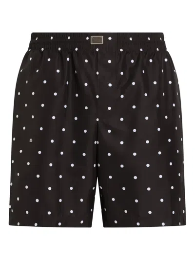 DOLCE & GABBANA POLKA DOT SWIM SHORTS