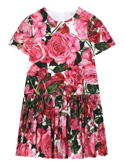 DOLCE & GABBANA POPLIN FLORAL DRESS