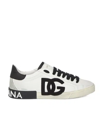DOLCE & GABBANA DOLCE  GABBANA PORTOFINO LOGO EMBOSSED SNEAKERS