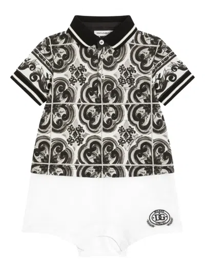 DOLCE & GABBANA PRINTED COTTON ROMPER