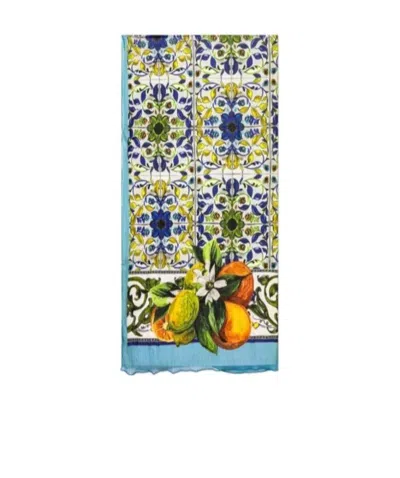 DOLCE & GABBANA PRINTED SILK SCARF