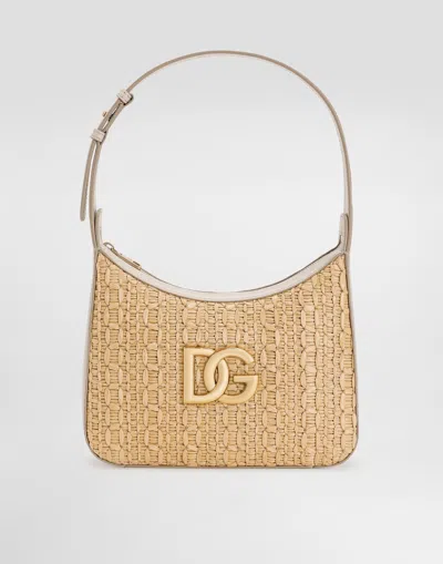DOLCE & GABBANA RAFIA CROCHET SHOULDER BAG