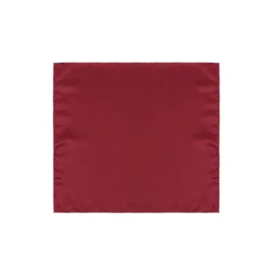 DOLCE & GABBANA RED SILK POCKET SQUARE