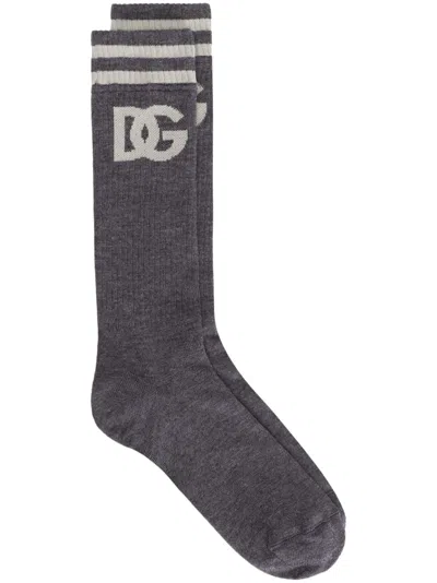 DOLCE & GABBANA RIBBED LOGO SOCKS