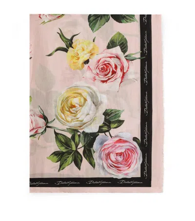 DOLCE & GABBANA ROSE AND PEONY FOULARD