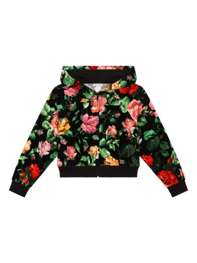 DOLCE & GABBANA ROSE PRINT HOODIE