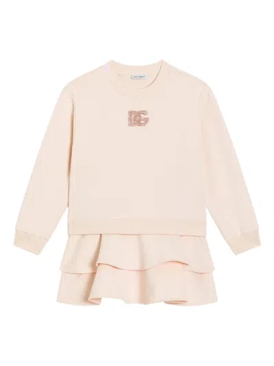 DOLCE & GABBANA RUFFLED HEM SWEATSHIRT