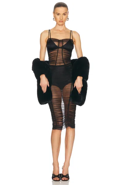 DOLCE & GABBANA SHEER MIDI DRESS