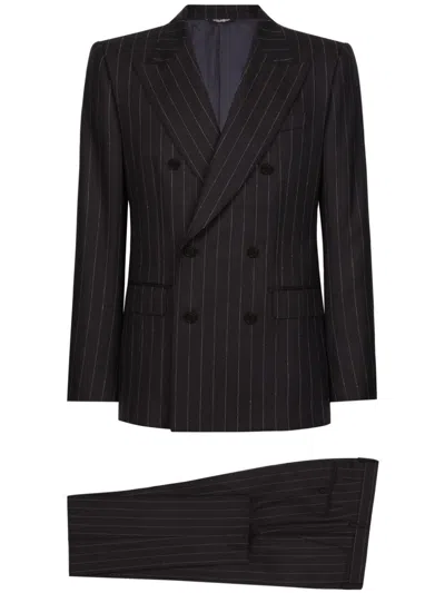 DOLCE & GABBANA SICILIA-FIT DOUBLE-BREASTED SUIT