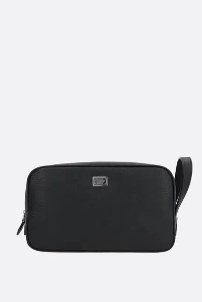 DOLCE & GABBANA DOLCE & GABBANA SICILY TOILETRY BAG IN CALFSKIN