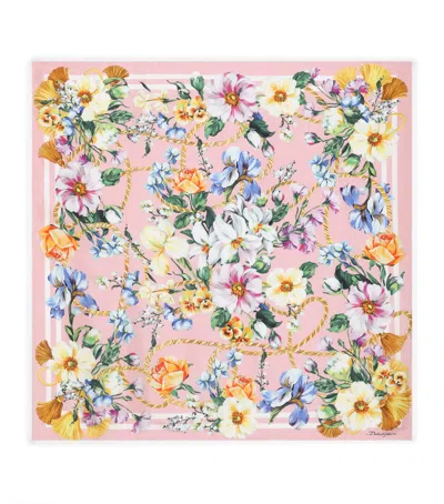 DOLCE & GABBANA SILK FLORAL FOULARD