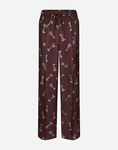DOLCE & GABBANA SILK JOGGING PANTS