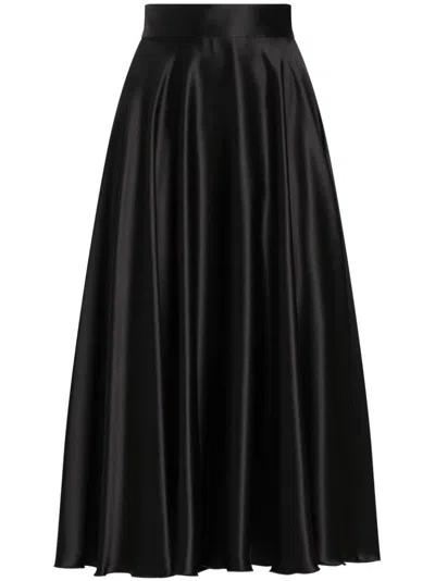 DOLCE & GABBANA SILK MIDI SKIRT
