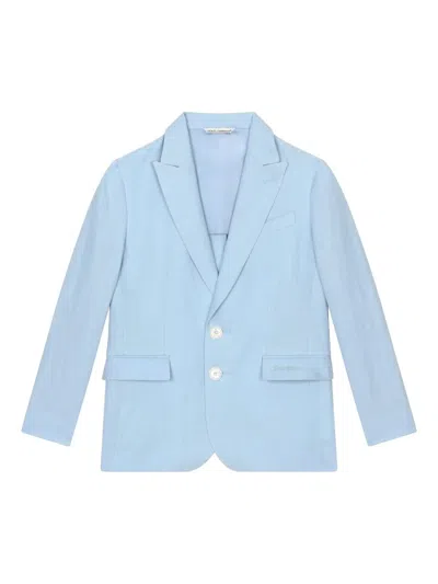 DOLCE & GABBANA SINGLE-BREASTED LINEN BLAZER