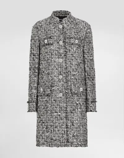 DOLCE & GABBANA SINGLE-BREASTED RASCHEL TWEED COAT