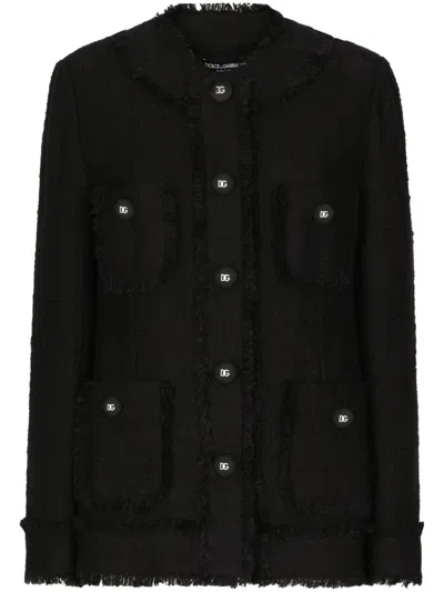 DOLCE & GABBANA SINGLE-BREASTED TWEED JACKET