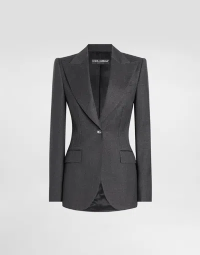 DOLCE & GABBANA SINGLE-BREASTED WOOLEN TURLINGTON BLAZER