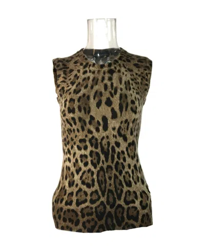 DOLCE & GABBANA SLEEVELESS KNITTED PULLOVER