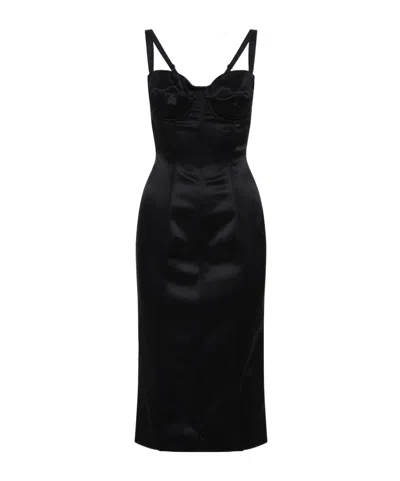 DOLCE & GABBANA DOLCE  GABBANA SLEEVELESS SATIN GOWN
