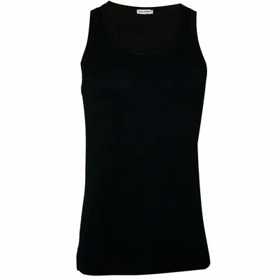 DOLCE & GABBANA DOLCE & GABBANA SPORT PIMA BAUMWOLLE STRETCH HERREN GYM WESTE, SCHWARZ