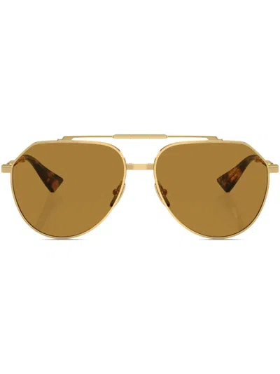 DOLCE & GABBANA STEFANO AVIATOR-FRAME SUNGLASSES