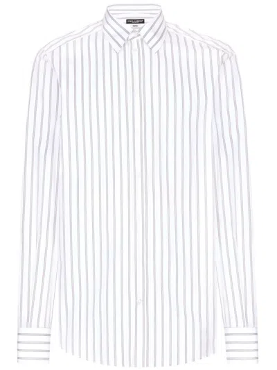 DOLCE & GABBANA STRIPED COTTON SHIRT