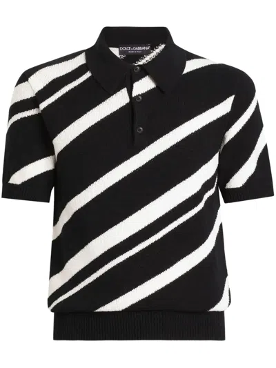 DOLCE & GABBANA STRIPED POLO SHIRT
