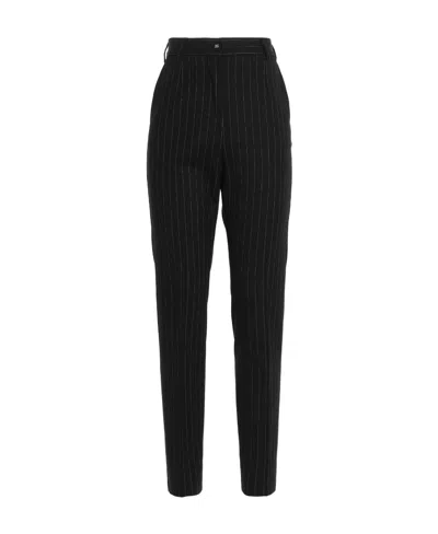 DOLCE & GABBANA DOLCE  GABBANA HIGH-WAISTED PINSTRIPE TWILL PANTS