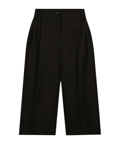DOLCE & GABBANA DOLCE  GABBANA GABARDINE TUXEDO BERMUDA SHORTS