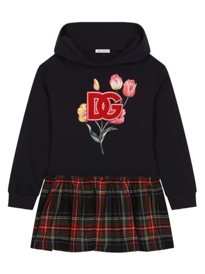 DOLCE & GABBANA TARTAN JERSEY DRESS