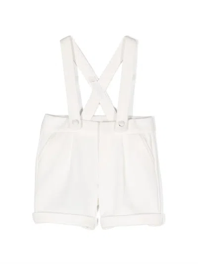 DOLCE & GABBANA TEXTURED DETACHABLE-STRAP DUNGAREE SHORTS