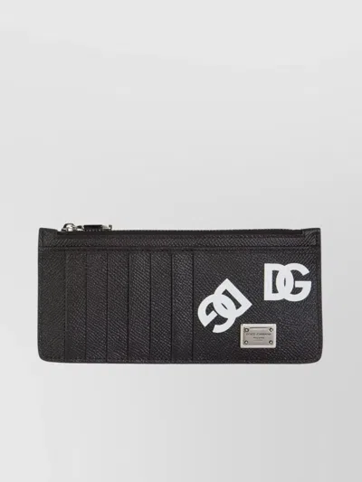 DOLCE & GABBANA TEXTURED FINISH WALLET WITH EMBOSSED LOGO