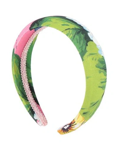 DOLCE & GABBANA DOLCE & GABBANA TODDLER GIRL HAIR ACCESSORY GREEN SIZE - VISCOSE, ELASTANE, PLASTIC, POLYURETHANE, C