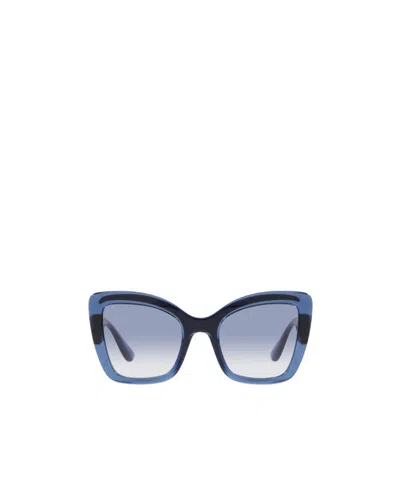 DOLCE & GABBANA TRANSPARENT BUTTERFLY-FRAME SUNGLASSES