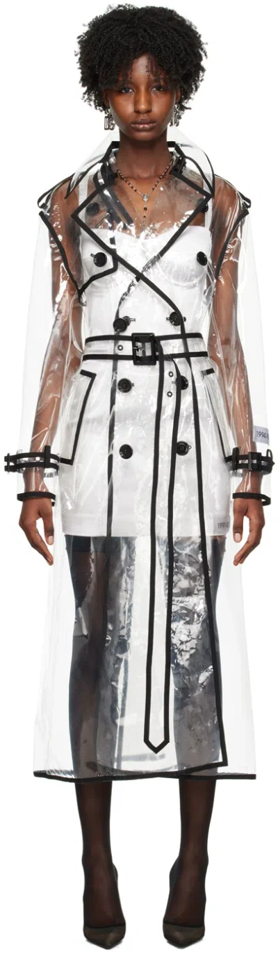 DOLCE & GABBANA TRANSPARENT KIM KARDASHIAN EDITION DOUBLE-BREASTED TRENCH COAT