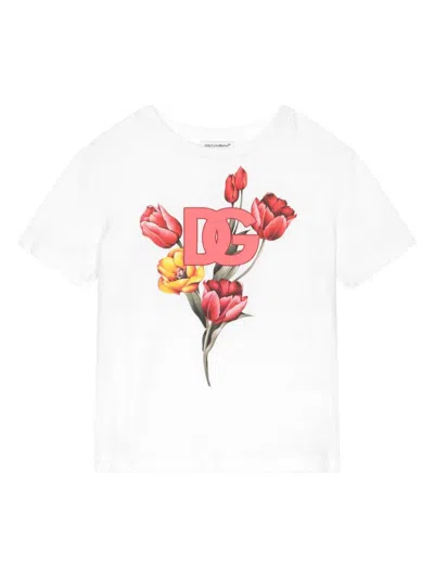 DOLCE & GABBANA TULIP PRINTED T-SHIRT