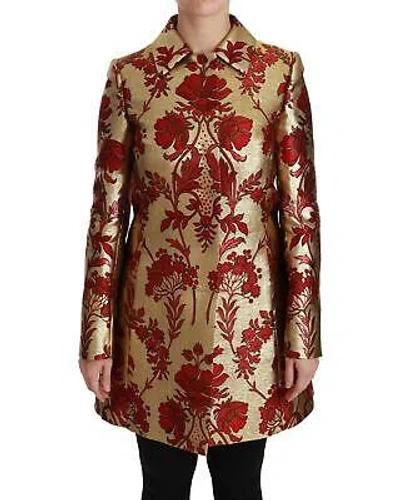 DOLCE & GABBANA DOLCE & GABBANA UMHANGMANTEL AUS GEBLUMTEM BROKAT - OUTERWEAR - GOLD -SIZE 40