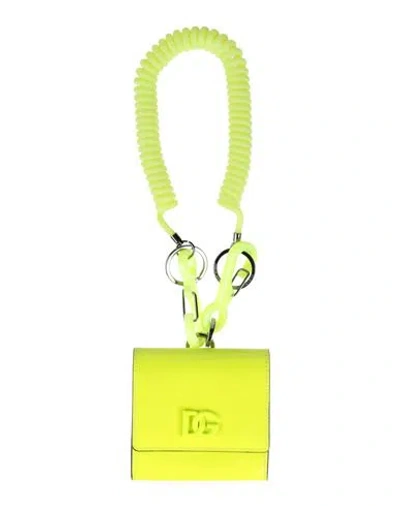 DOLCE & GABBANA DOLCE & GABBANA WOMAN CROSSBODY WALLET YELLOW SIZE - CALFSKIN