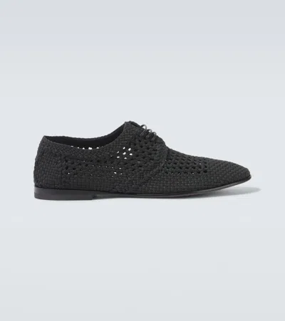 DOLCE & GABBANA WOVEN DERBY SHOES