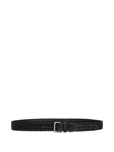DOLCE & GABBANA WOVEN LEATHER BELT