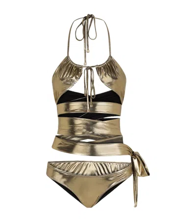 DOLCE & GABBANA DOLCE&GABBANA WRAP-AROUND TIE BIKINI