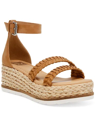 DOLCE VITA BANNON WOMENS WEDGE ANKLE STRAP ESPADRILLE HEELS