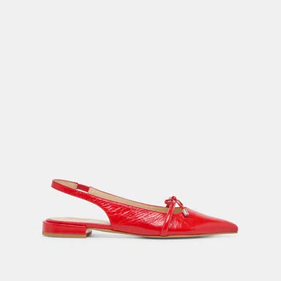 DOLCE VITA PAYGE FLATS CHILI CRINKLE PATENT