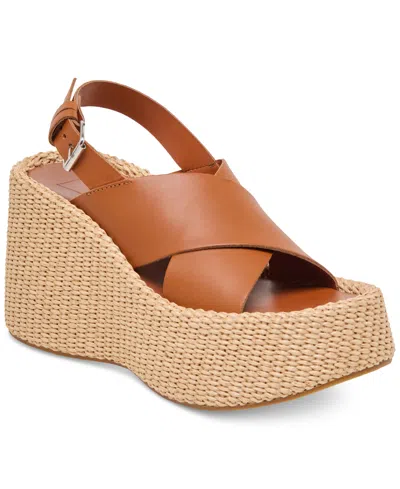 DOLCE VITA WOMEN'S SKYLAR PLATFORM CROSSBAND ESPADRILLE WEDGE SANDALS